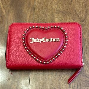 Juicy Couture Red Heart Embellished Wallet